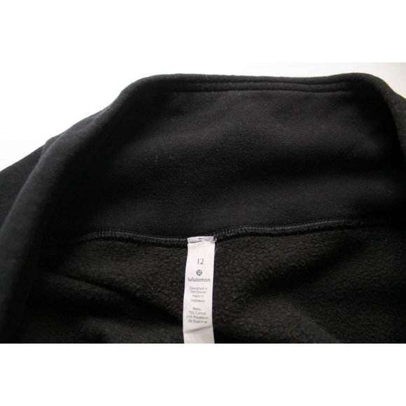 Lululemon Wunder Lounge Pant 30" Black Size 12 Cotton Fleece - Picture 9 of 12